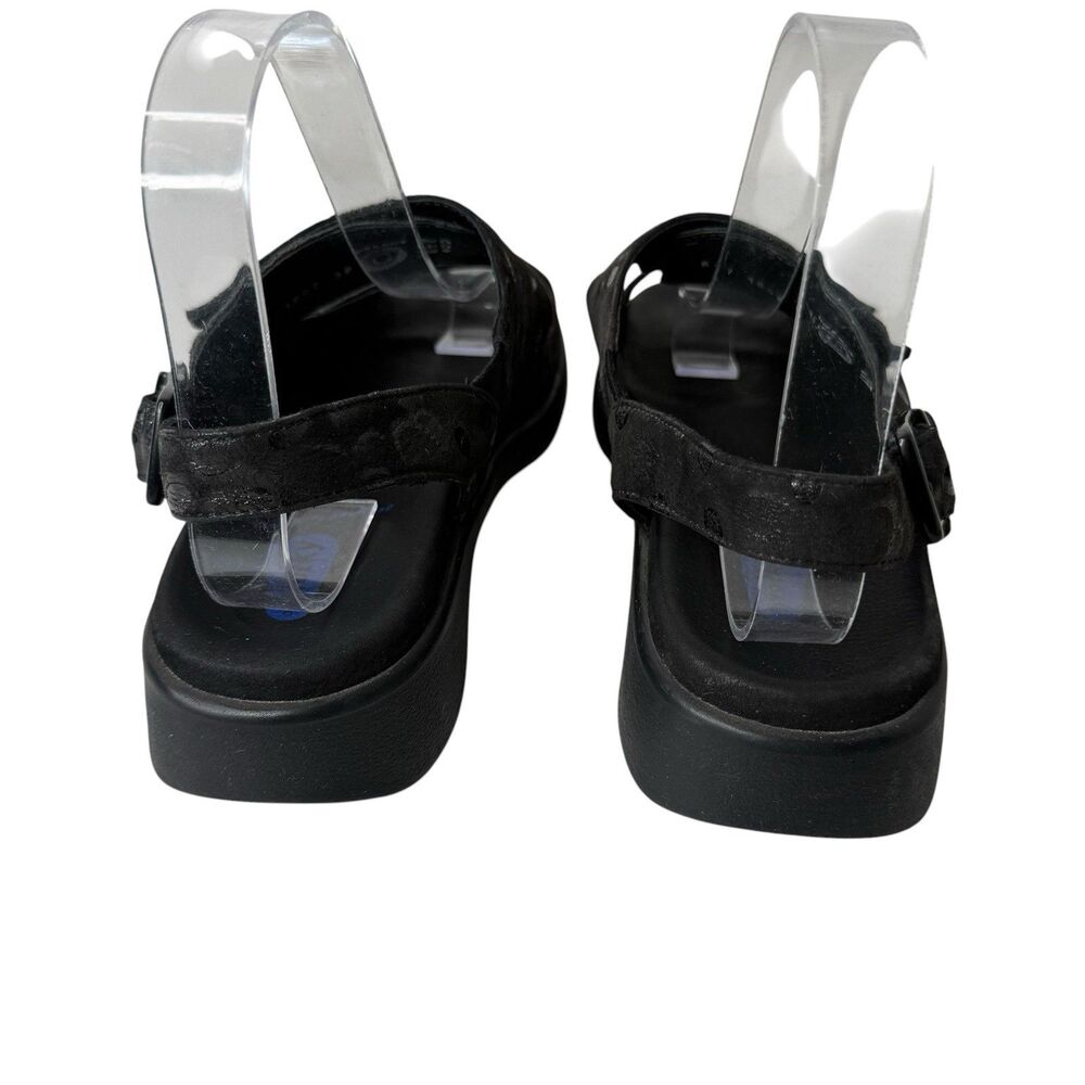 Wolky Nimes Black Circles Leather Comfort Slingback Sandal Women’s EU38/US 7 - Picture 4 of 9